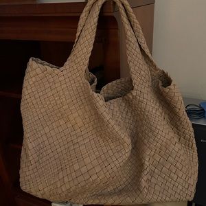 Falor Woven Leather Slouchy Tote